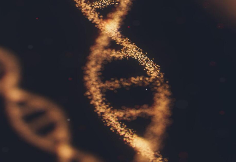 DNA made out of golden light